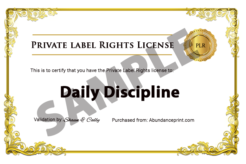 Unwrapping Daily Discipline PLR: A Review from the Trenches of the Self-Help Niche