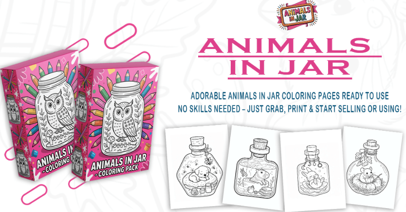 Why the Animals In Jar PLR Coloring Pack is Perfect for Your Next Digital Product