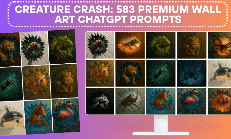 Creature Crash Review: Unlock 583 Premium 3D Animal Wall Art Prompts